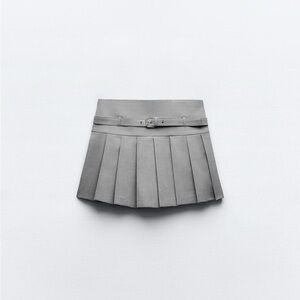 Zara Gray Pleated Mini Skort
